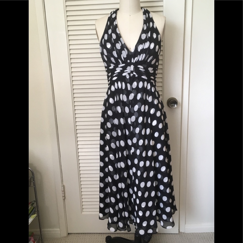White House Black Market polka dot dress